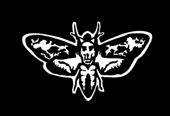 Death Moth Vinyl Decal Sticker Halloween Horror Metaphysical