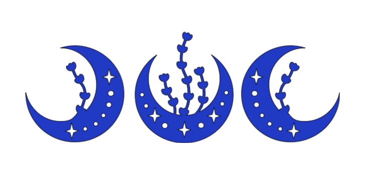Intricate Triple Moon Witchy Vinyl Decal Sticker Halloween Horror Metaphysical