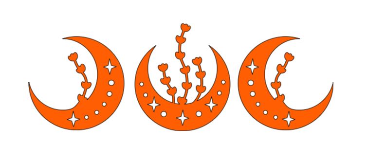 Intricate Triple Moon Witchy Vinyl Decal Sticker Halloween Horror Metaphysical