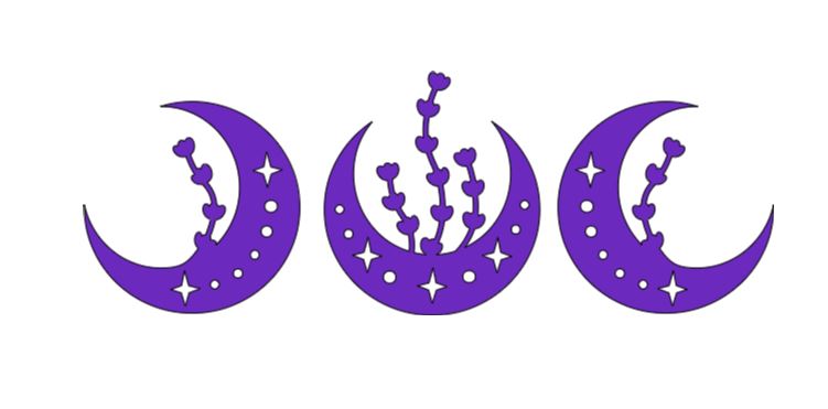 Intricate Triple Moon Witchy Vinyl Decal Sticker Halloween Horror Metaphysical