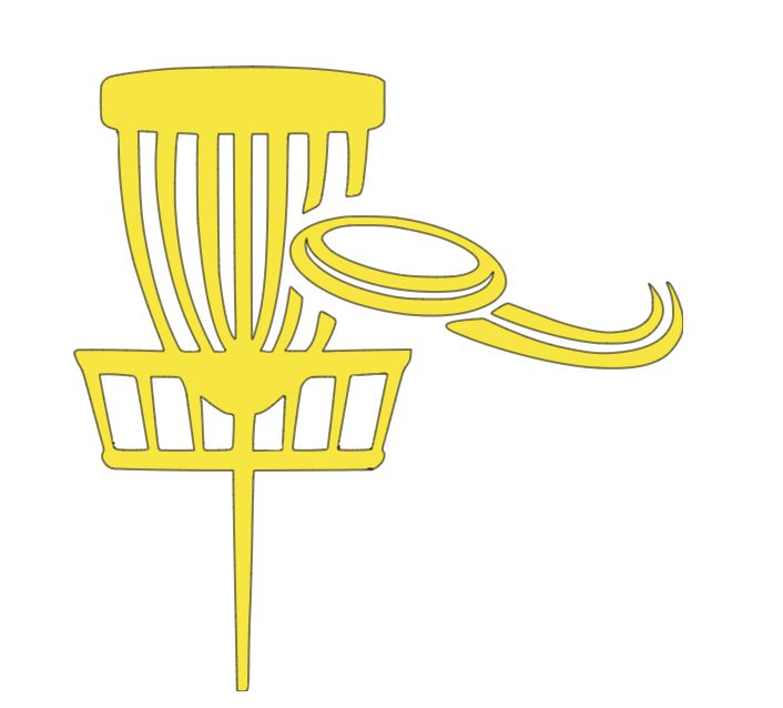 Disc Golf Basket Vinyl Decal Sticker Halloween Horror Metaphysical