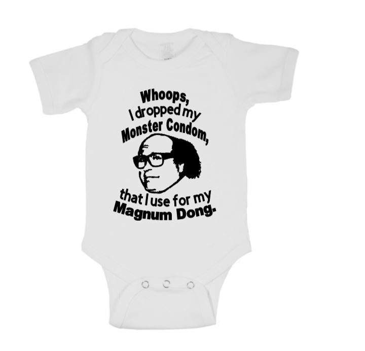 Frank Magnum Always Sunny in Philadelphia Childrens Bodysuit Newborn 24 Months Horror