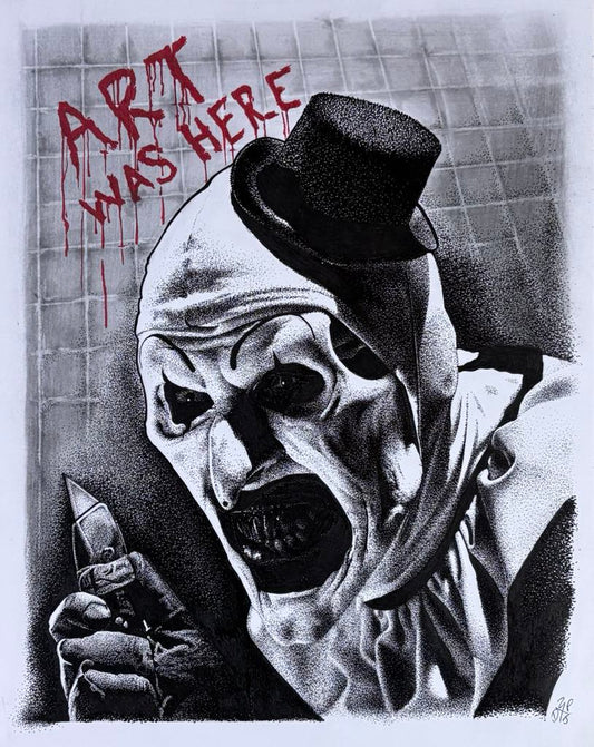 Art the Clown Terrifier Art Print True Crime Serial Killer Wall Hanging Home Decor