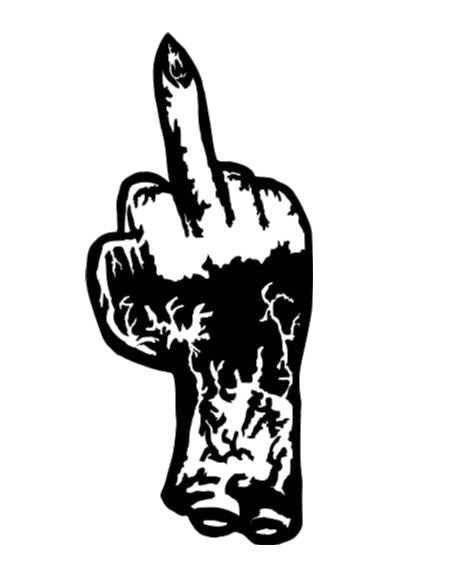 Zombie Middle Finger Vinyl Decal Sticker Halloween Horror Metaphysical