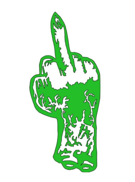 Zombie Middle Finger Vinyl Decal Sticker Halloween Horror Metaphysical