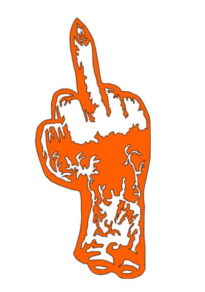 Zombie Middle Finger Vinyl Decal Sticker Halloween Horror Metaphysical