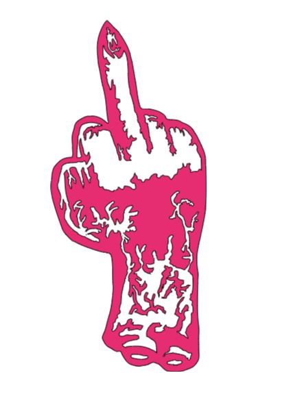 Zombie Middle Finger Vinyl Decal Sticker Halloween Horror Metaphysical
