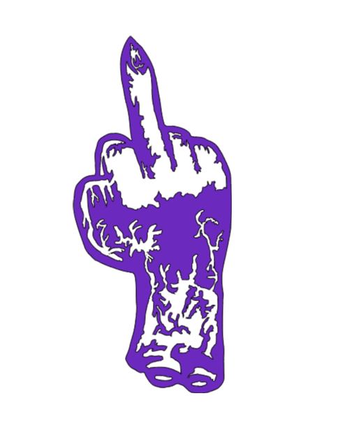 Zombie Middle Finger Vinyl Decal Sticker Halloween Horror Metaphysical