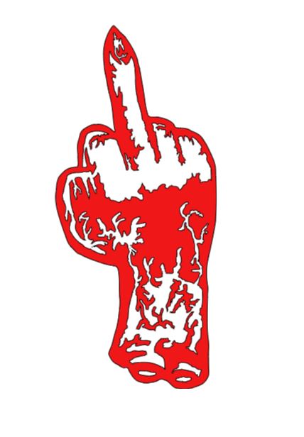 Zombie Middle Finger Vinyl Decal Sticker Halloween Horror Metaphysical
