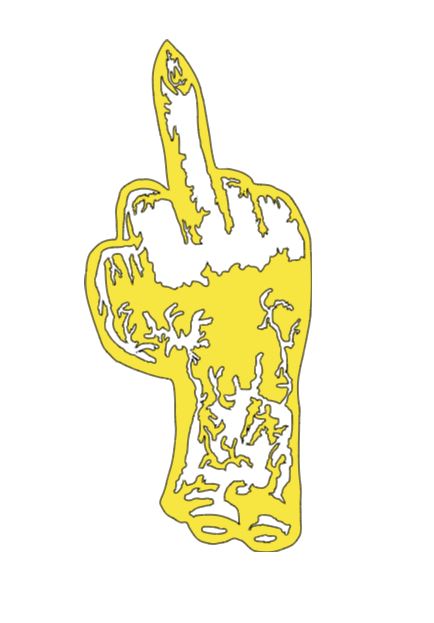 Zombie Middle Finger Vinyl Decal Sticker Halloween Horror Metaphysical