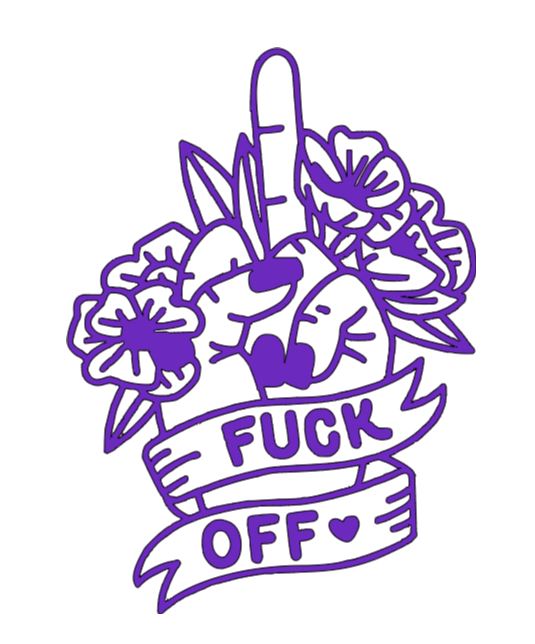 F*ck Off Finger Flowers Vinyl Decal Sticker Halloween Horror Metaphysical
