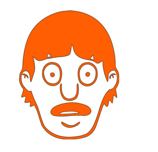 Gene Bob's Burgers Vinyl Decal Sticker Halloween Horror