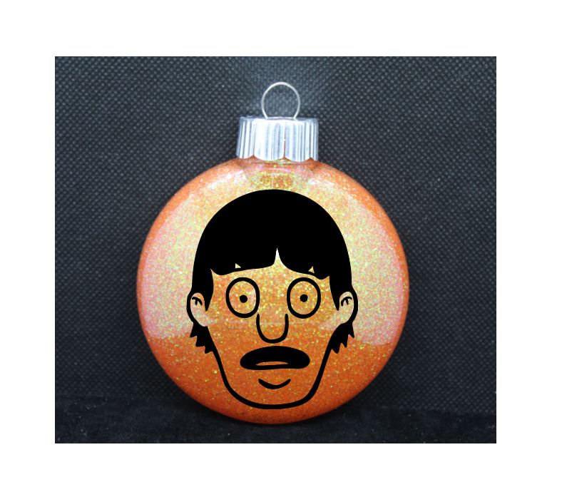 Gene Bob's Burgers Glitter Christmas Ornament Shatterproof Horror Halloween