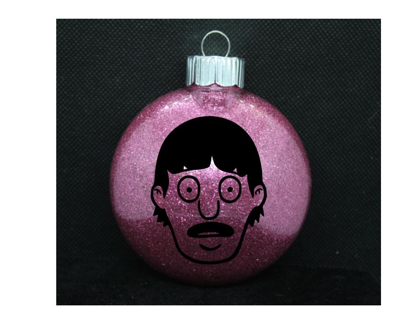 Gene Bob's Burgers Glitter Christmas Ornament Shatterproof Horror Halloween