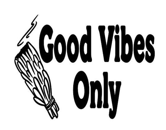 Good Vibes Only Witch Vinyl Decal Sticker Halloween Horror Metaphysical