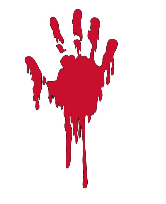 Bloody Hand Print Vinyl Decal Sticker Halloween Horror