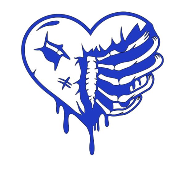 Heart Rib Cage Vinyl Decal Sticker Halloween Horror Metaphysical