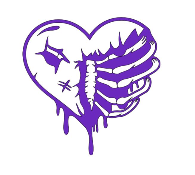 Heart Rib Cage Vinyl Decal Sticker Halloween Horror Metaphysical
