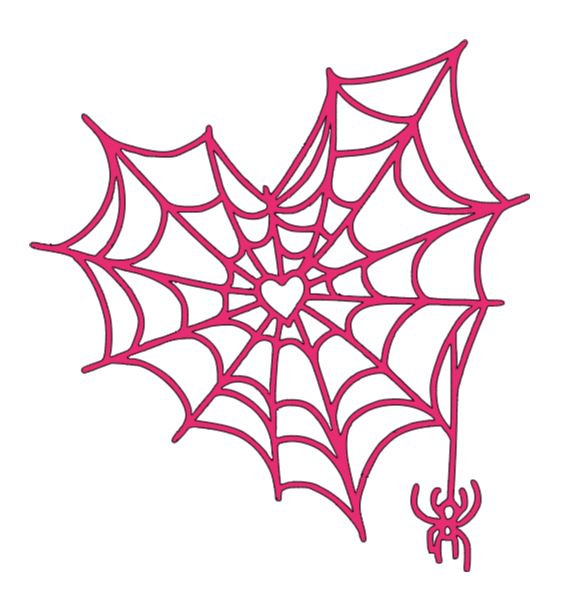 Heart Spider Web Vinyl Decal Sticker Halloween Horror Metaphysical