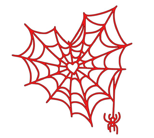 Heart Spider Web Vinyl Decal Sticker Halloween Horror Metaphysical