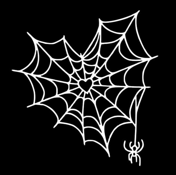 Heart Spider Web Vinyl Decal Sticker Halloween Horror Metaphysical