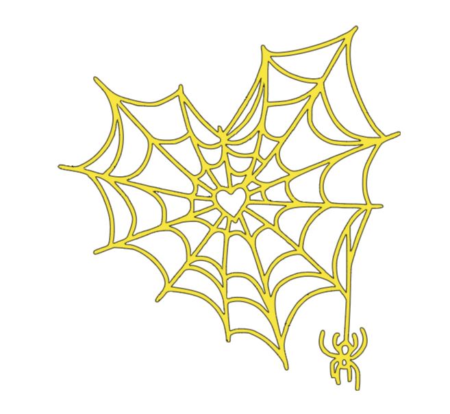 Heart Spider Web Vinyl Decal Sticker Halloween Horror Metaphysical