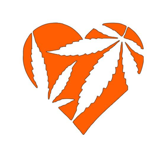 Weed Marijuana Heart Vinyl Decal Sticker Halloween Horror Metaphysical