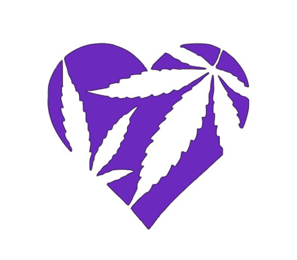 Weed Marijuana Heart Vinyl Decal Sticker Halloween Horror Metaphysical