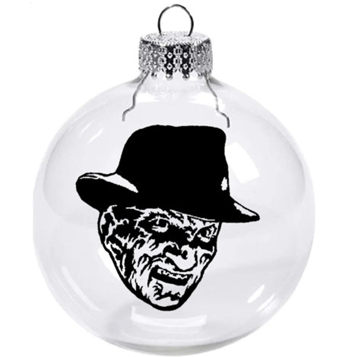 Freddy Nightmare Elm Street Clear Christmas Ornament Shatterproof Horror Halloween Metaphysical