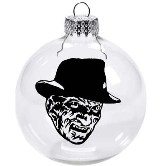 Freddy Nightmare Elm Street Clear Christmas Ornament Shatterproof Horror Halloween Metaphysical