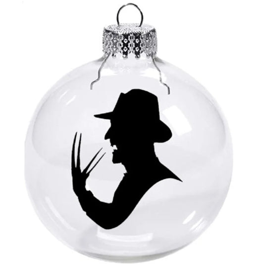 Freddy Nightmare Elm Street Clear Christmas Ornament Shatterproof Horror Halloween Metaphysical