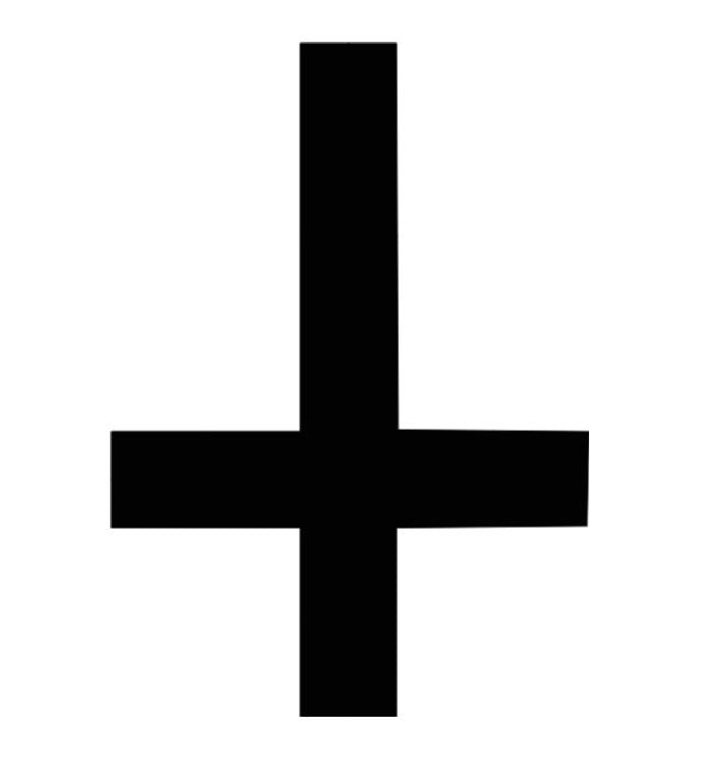 Inverted Cross Vinyl Decal Sticker Halloween Horror Metaphysical