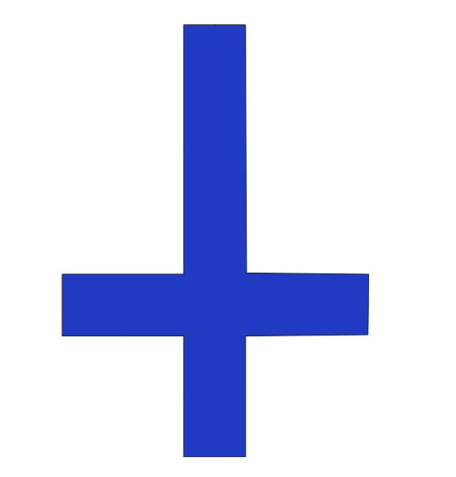 Inverted Cross Vinyl Decal Sticker Halloween Horror Metaphysical