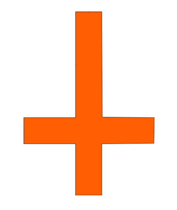 Inverted Cross Vinyl Decal Sticker Halloween Horror Metaphysical