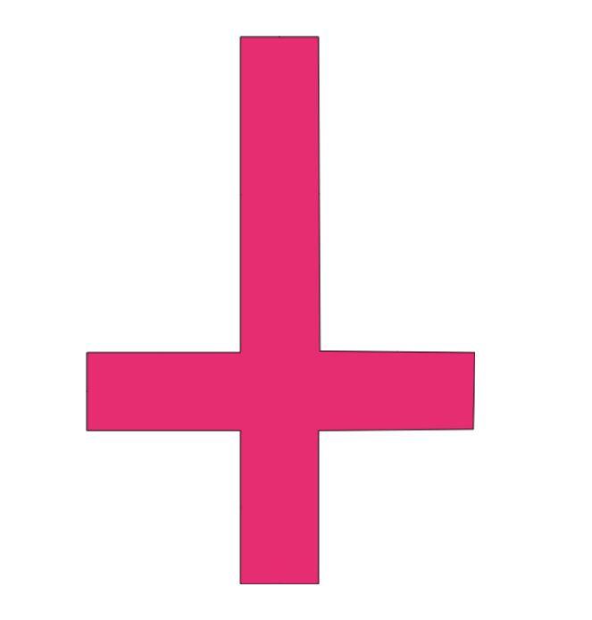 Inverted Cross Vinyl Decal Sticker Halloween Horror Metaphysical