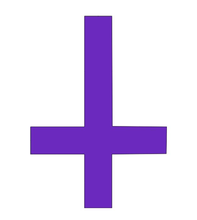 Inverted Cross Vinyl Decal Sticker Halloween Horror Metaphysical