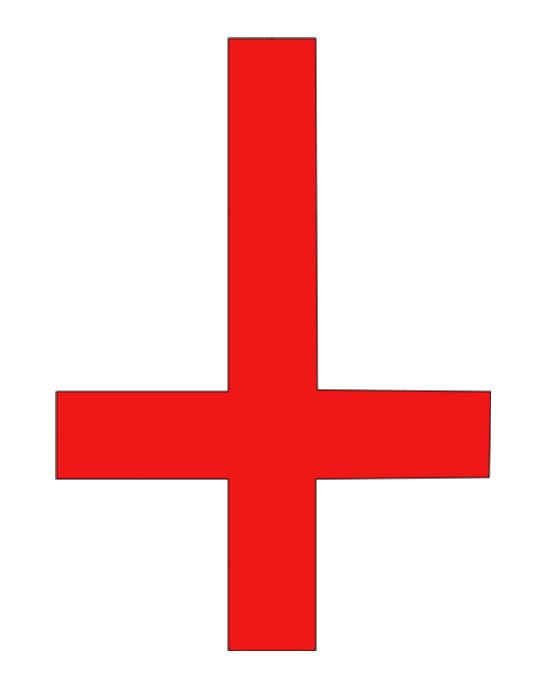 Inverted Cross Vinyl Decal Sticker Halloween Horror Metaphysical