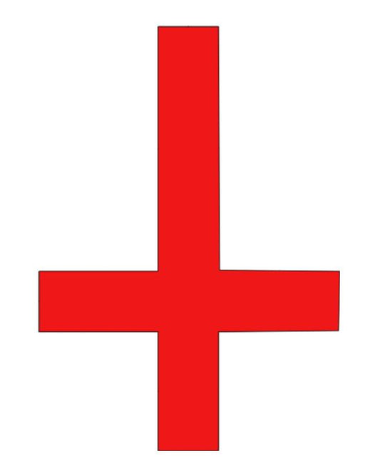 Inverted Cross Vinyl Decal Sticker Halloween Horror Metaphysical