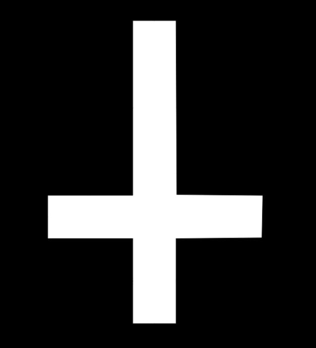 Inverted Cross Vinyl Decal Sticker Halloween Horror Metaphysical