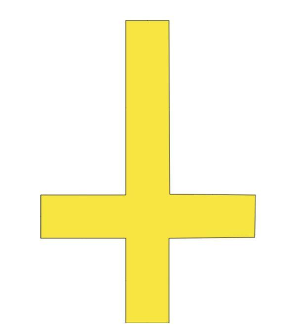 Inverted Cross Vinyl Decal Sticker Halloween Horror Metaphysical