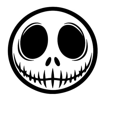 Jack Nightmare Before Christmas Black Vinyl Decal Bumper Sticker Halloween