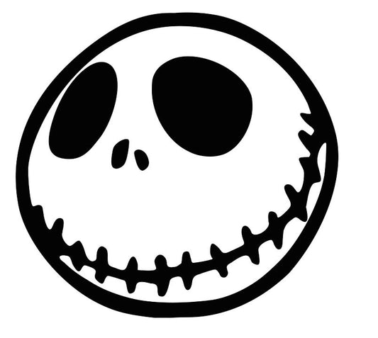 Jack Nightmare Before Christmas Black Vinyl Decal Bumper Sticker Halloween