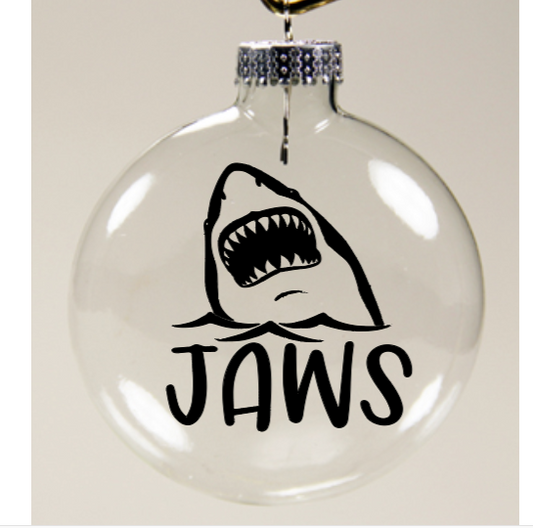 Jaws Clear Christmas Ornament Shatterproof Horror Halloween Metaphysical