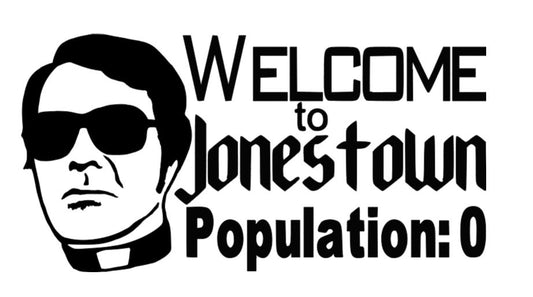 Jim Jones Jonestown Cult True Crime Vinyl Decal Sticker Halloween Horror Metaphysical