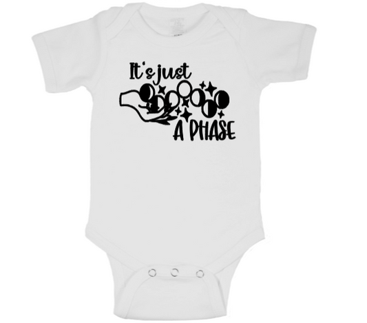 Just a Phase Moon Witch Childrens Bodysuit Newborn 24 Months Horror Halloween