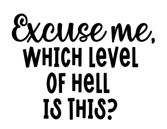 Level of Hell Vinyl Decal Sticker Halloween Horror Metaphysical