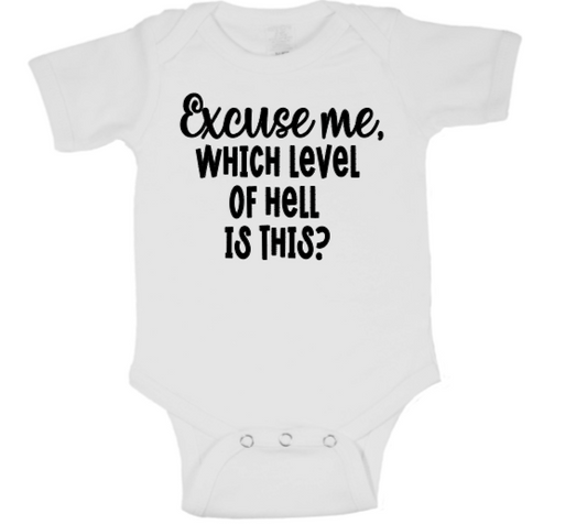 Level of Hell Childrens Bodysuit Newborn 24 Months Horror Halloween