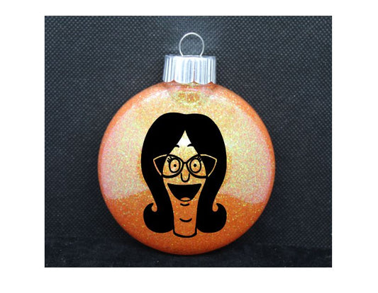 Linda Bob's Burgers Glitter Christmas Ornament Shatterproof Horror Halloween