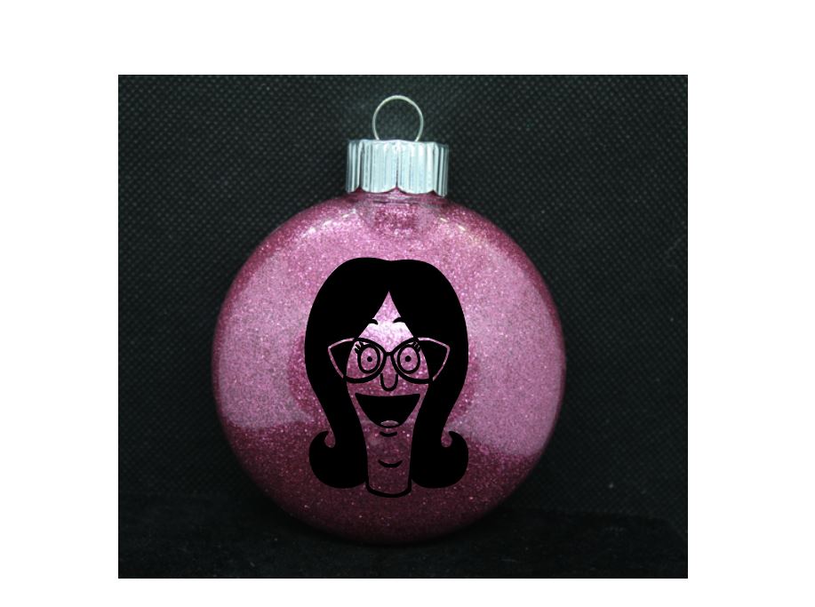Linda Bob's Burgers Glitter Christmas Ornament Shatterproof Horror Halloween