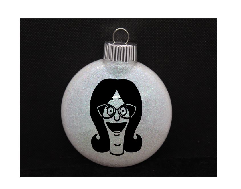 Linda Bob's Burgers Glitter Christmas Ornament Shatterproof Horror Halloween